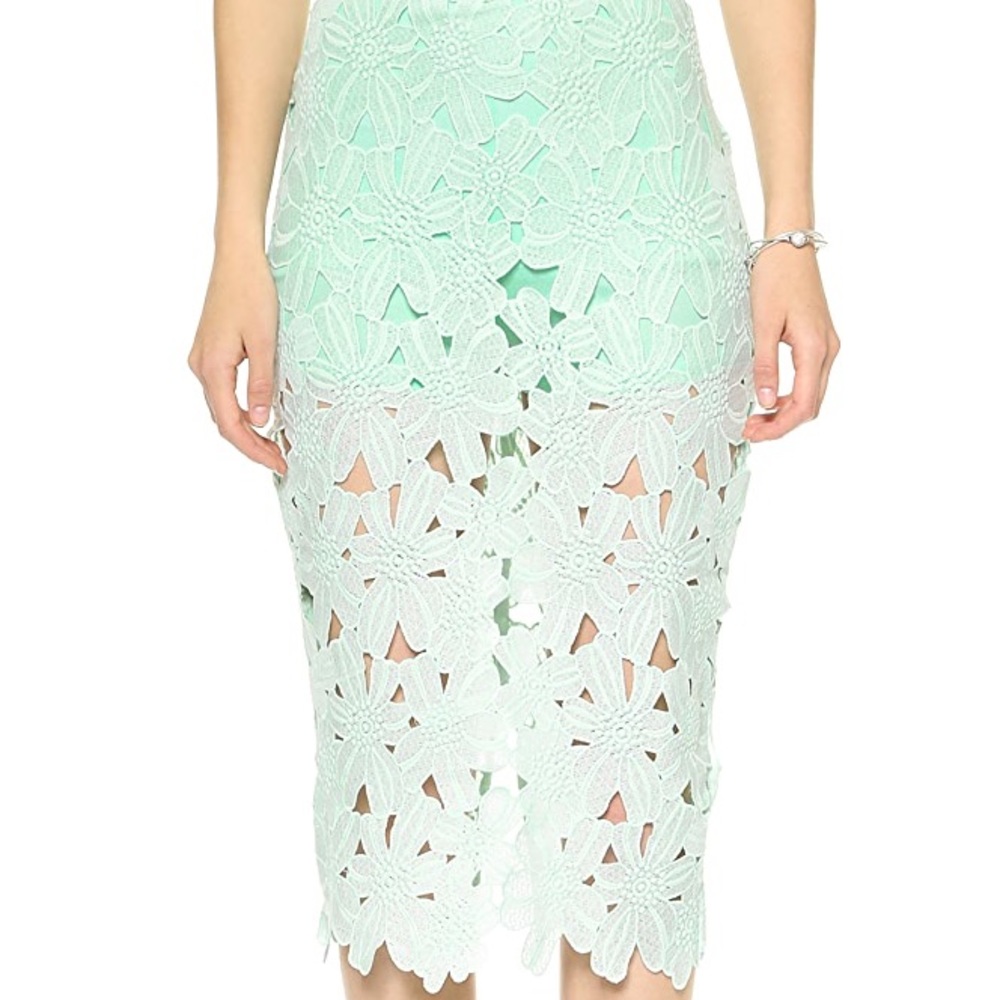 Mint Flower Midi Skort